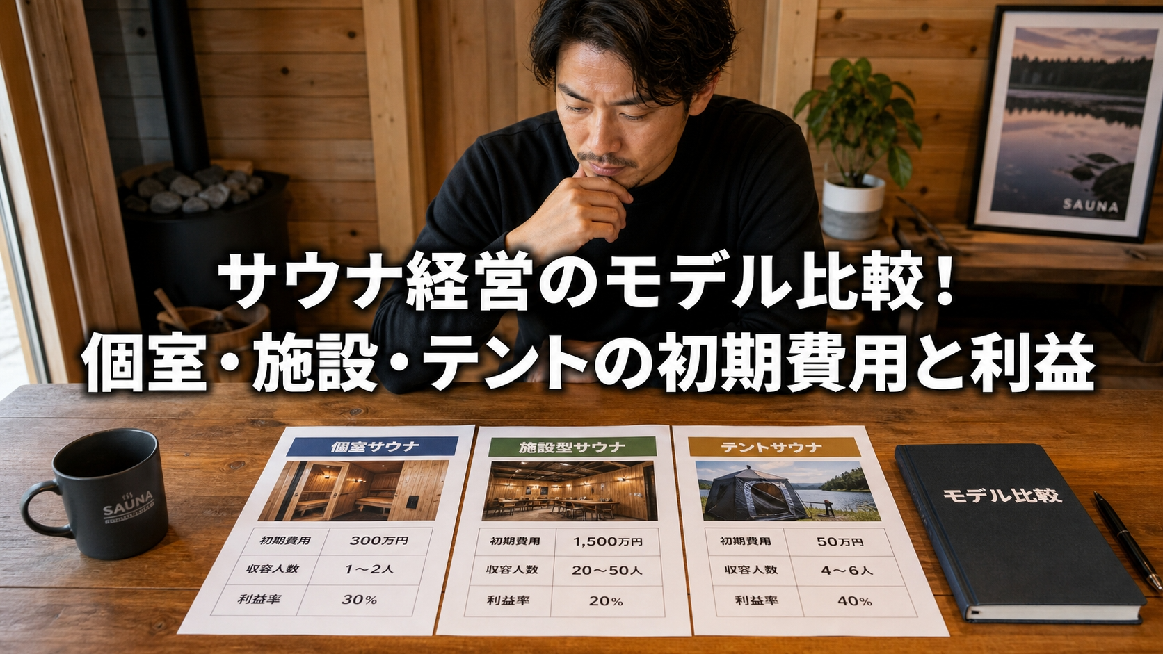 サウナ経営のモデル比較！個室・施設・テントの初期費用と利益