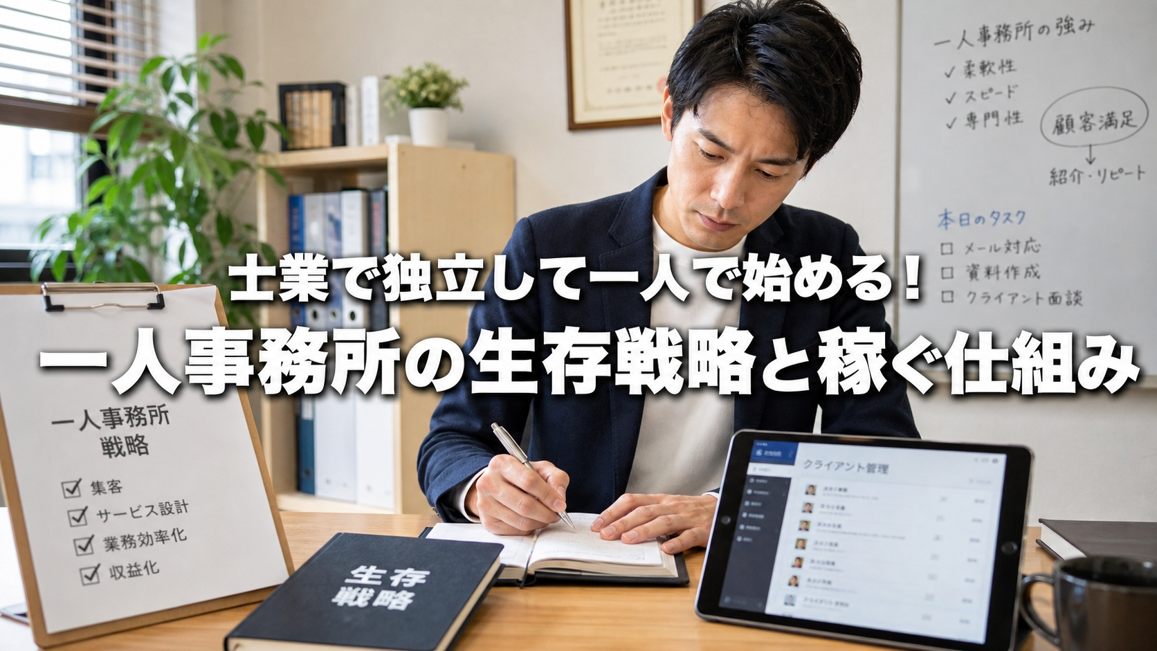 士業で独立して一人で始める！一人事務所の生存戦略と稼ぐ仕組み