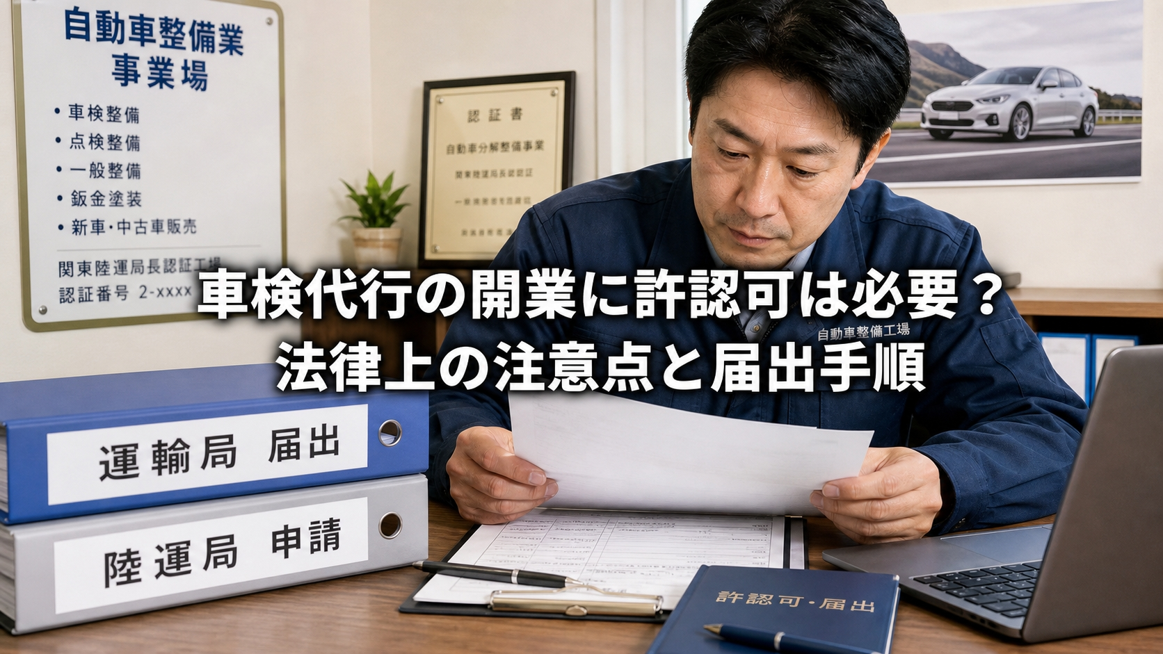 車検代行の開業に許認可は必要？法律上の注意点と届出手順