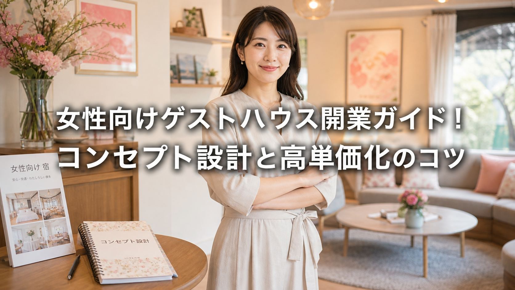 女性向けゲストハウス開業ガイド！コンセプト設計と高単価化のコツ