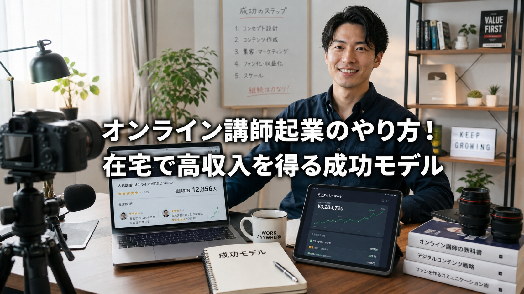 オンライン講師起業のやり方！在宅で高収入を得る成功モデル