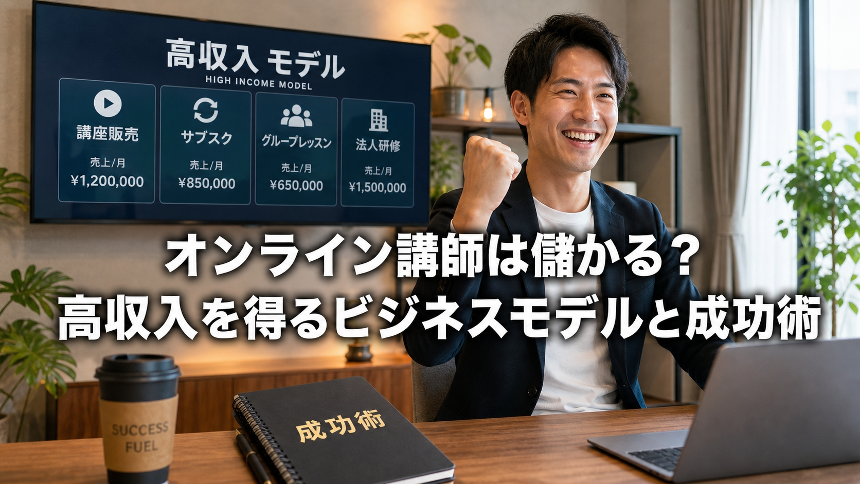 オンライン講師は儲かる？高収入を得るビジネスモデルと成功術