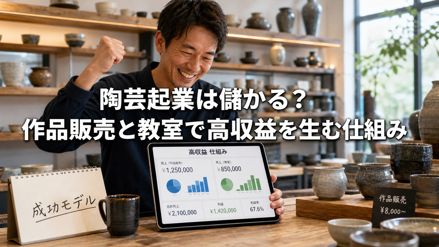 陶芸起業は儲かる？作品販売と教室で高収益を生む仕組み