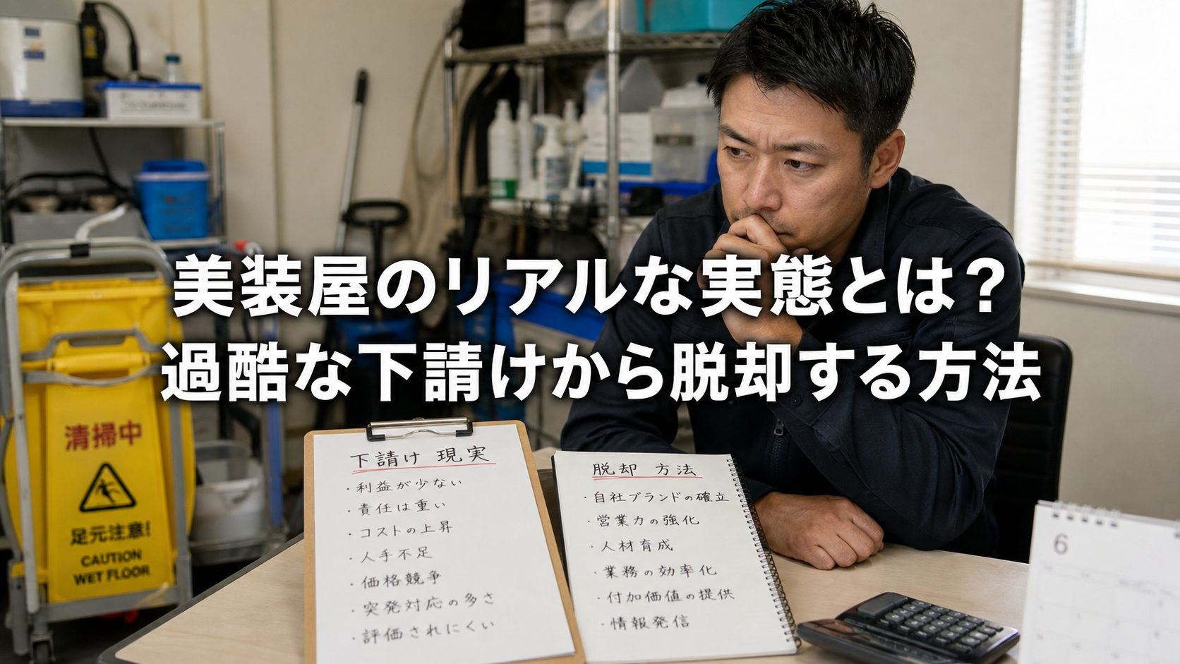 美装屋のリアルな実態とは？過酷な下請けから脱却する方法