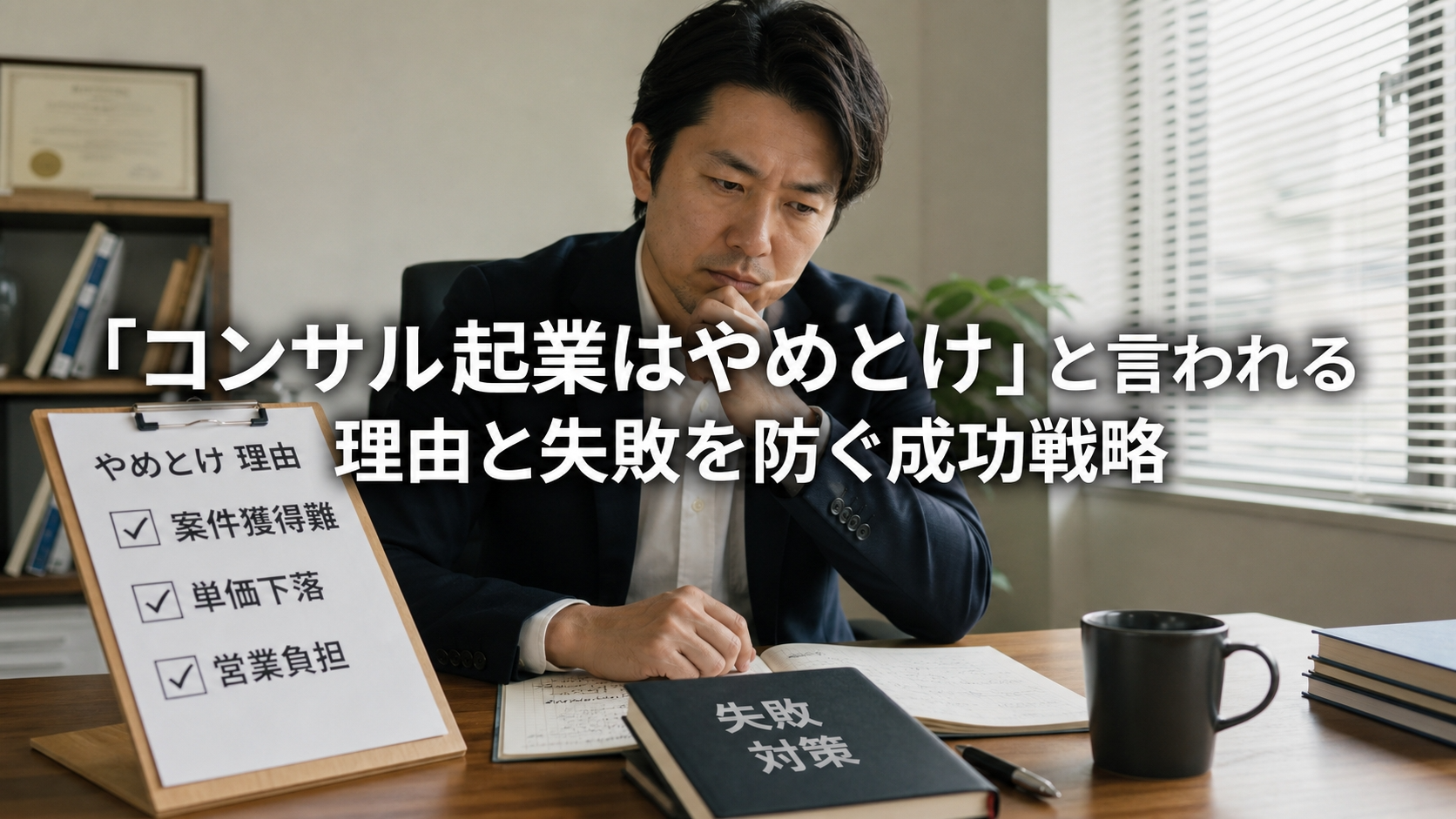 「コンサル起業はやめとけ」と言われる理由と失敗を防ぐ成功戦略