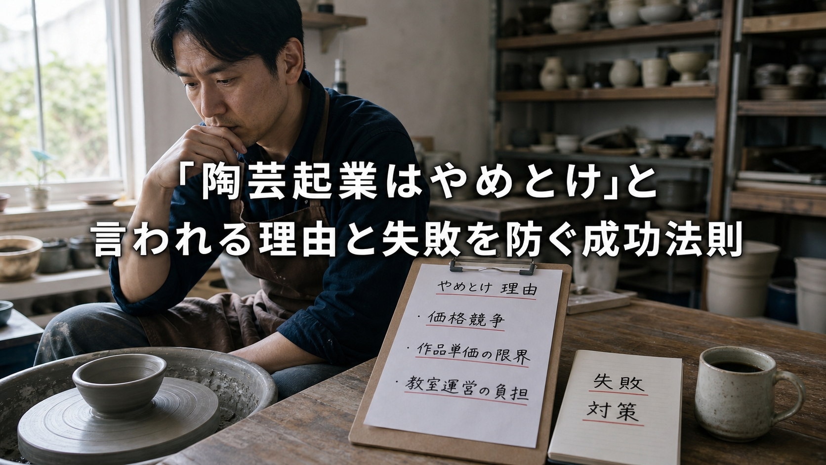 「陶芸起業はやめとけ」と言われる理由と失敗を防ぐ成功法則