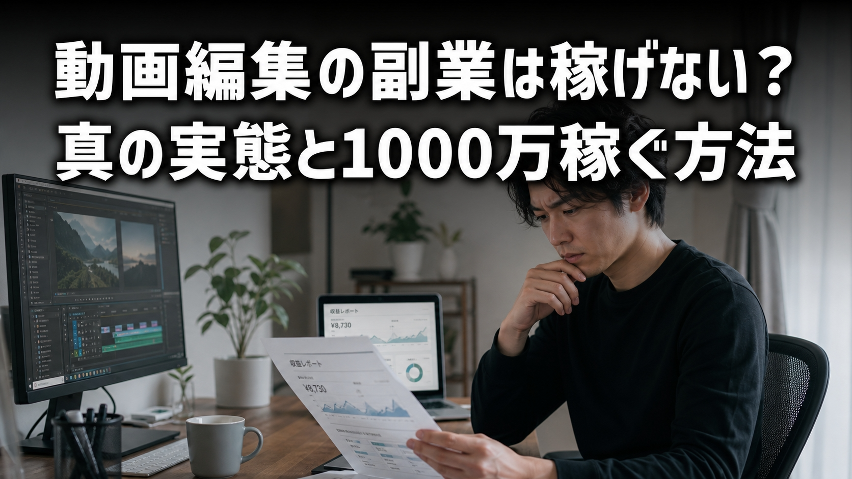 動画編集の副業は稼げない？真の実態と1000万稼ぐ方法