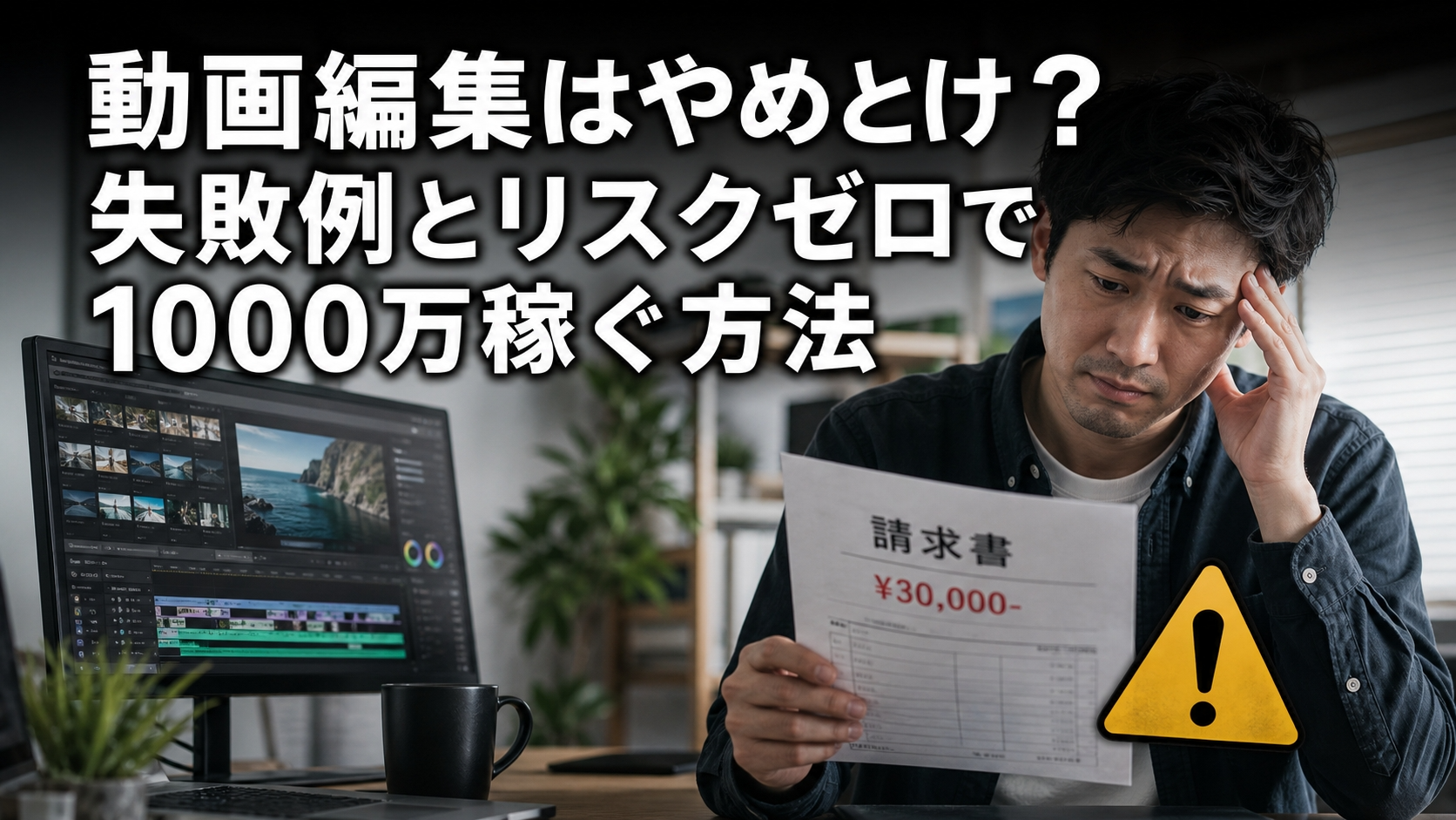 動画編集はやめとけ？失敗例とリスクゼロで1000万稼ぐ方法
