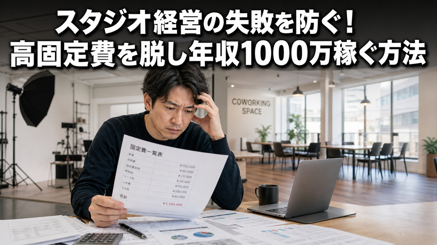 スタジオ経営の失敗を防ぐ！高固定費を脱し年収1000万稼ぐ方法