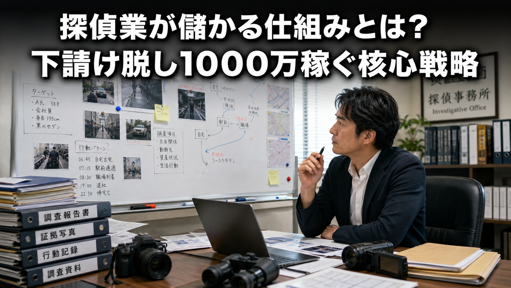 探偵業が儲かる仕組みとは？下請け脱し1000万稼ぐ核心戦略