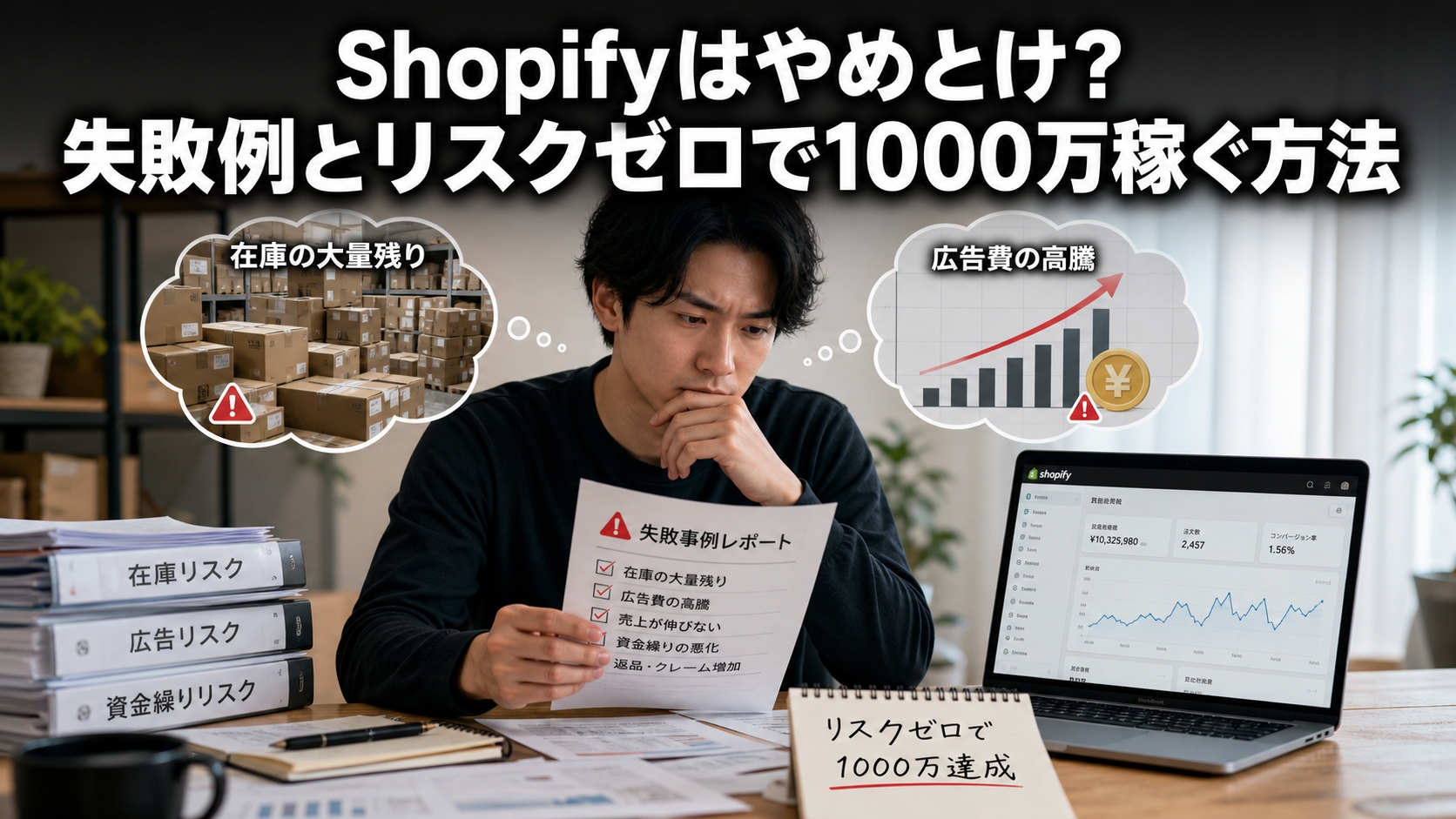 Shopifyはやめとけ？失敗例とリスクゼロで1000万稼ぐ方法