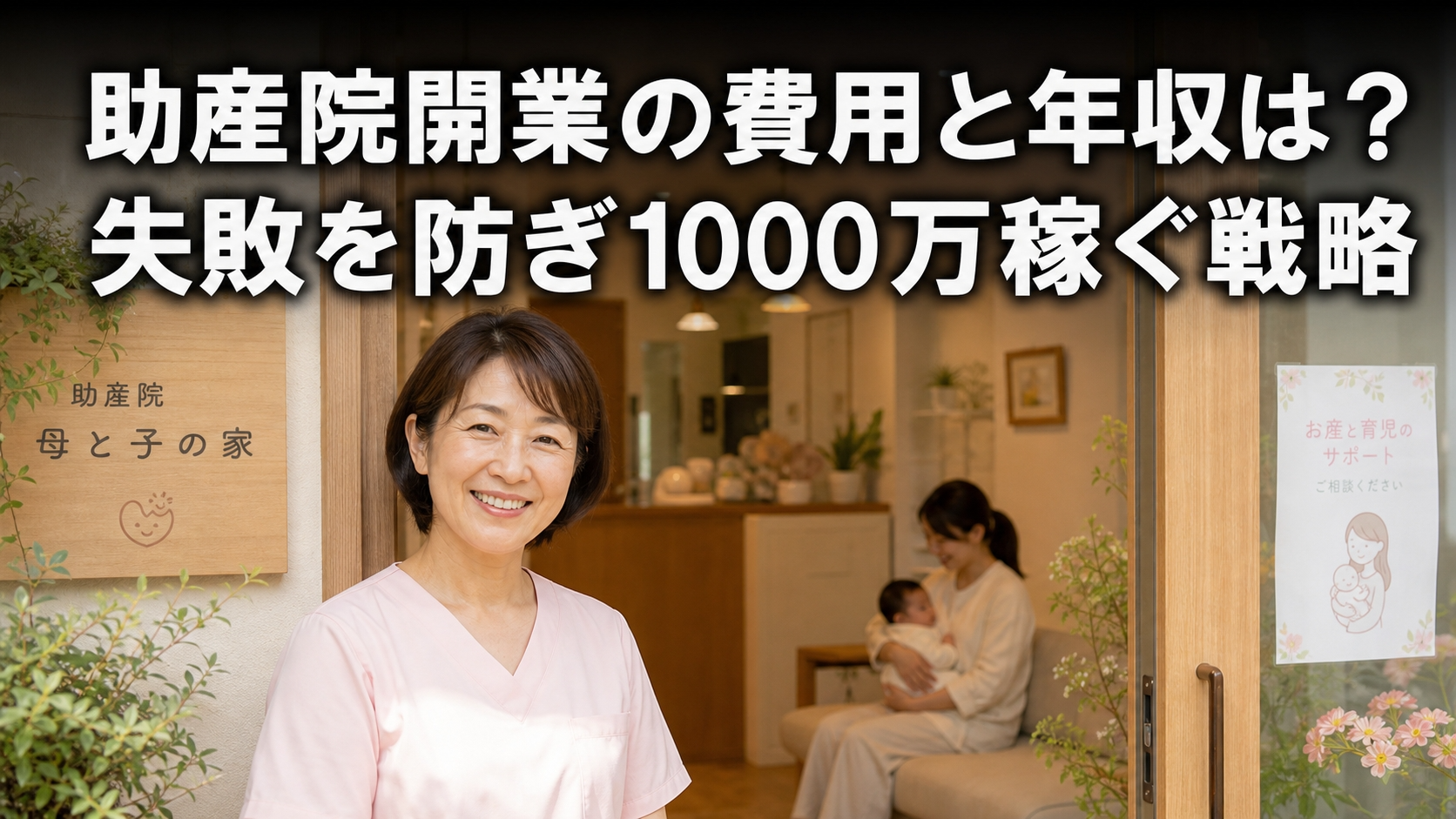 助産院開業の費用と年収は？失敗を防ぎ1000万稼ぐ戦略