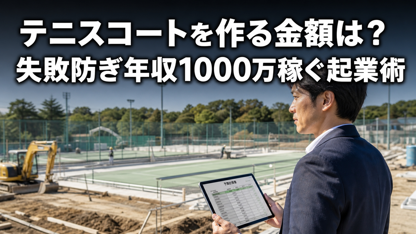 テニスコートを作る金額は？失敗防ぎ年収1000万稼ぐ起業術