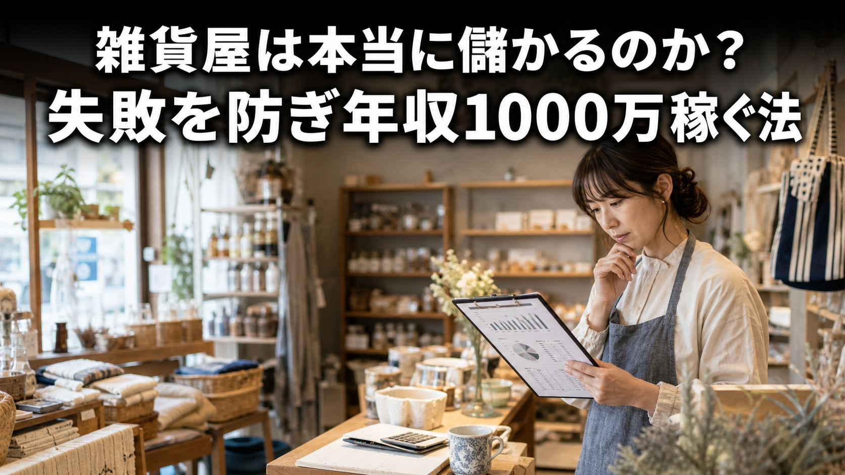 雑貨屋は本当に儲かるのか？失敗を防ぎ年収1000万稼ぐ法