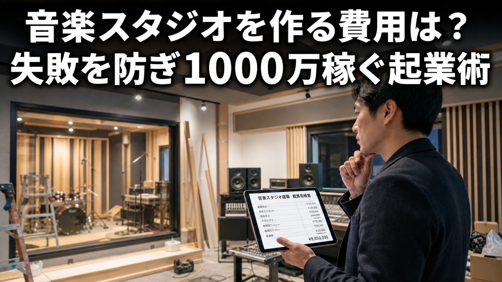 音楽スタジオを作る費用は？失敗を防ぎ1000万稼ぐ起業術