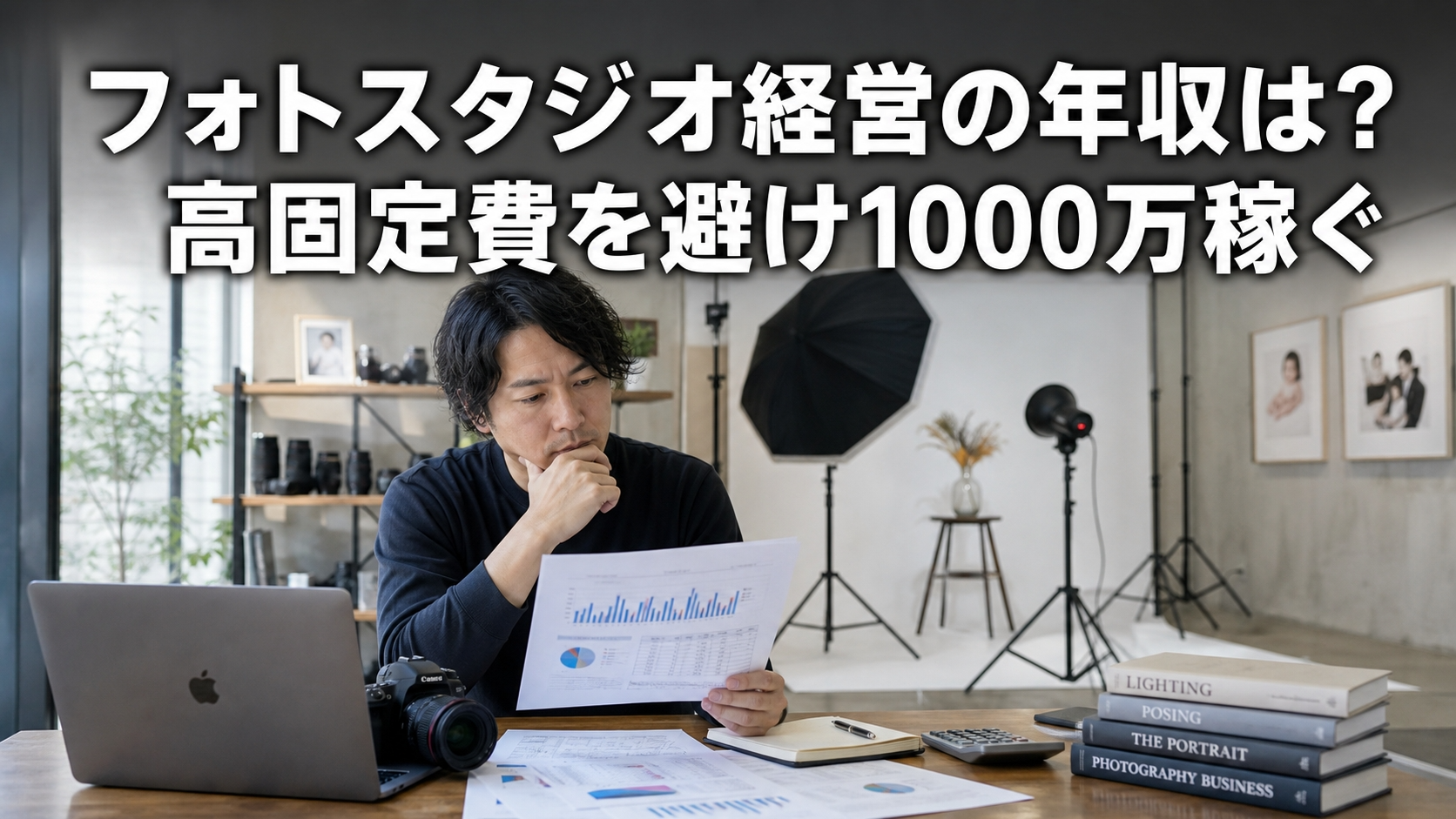 フォトスタジオ経営の年収は？高固定費を避け1000万稼ぐ
