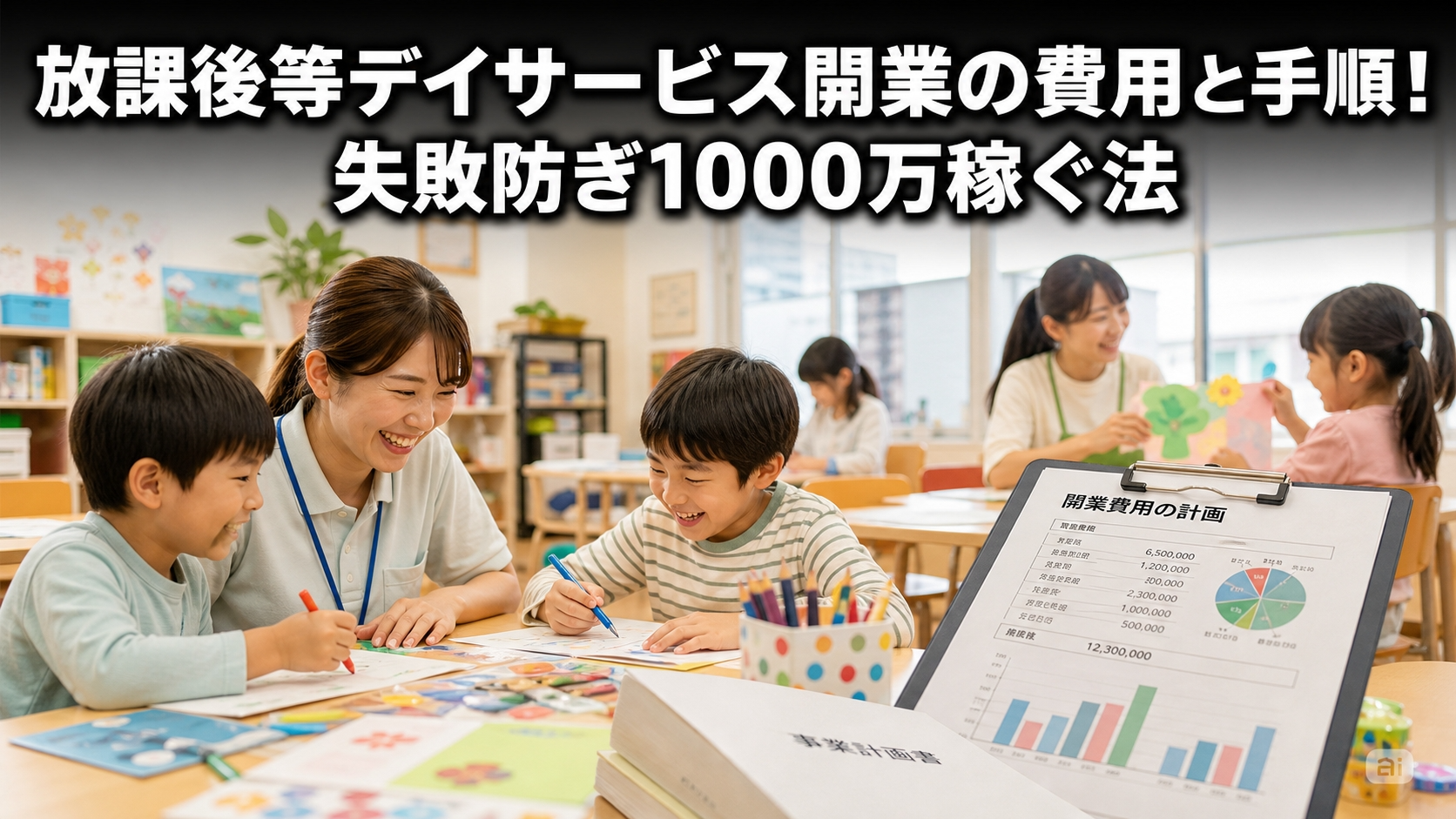 放課後等デイサービス開業の費用と手順！失敗防ぎ1000万稼ぐ法