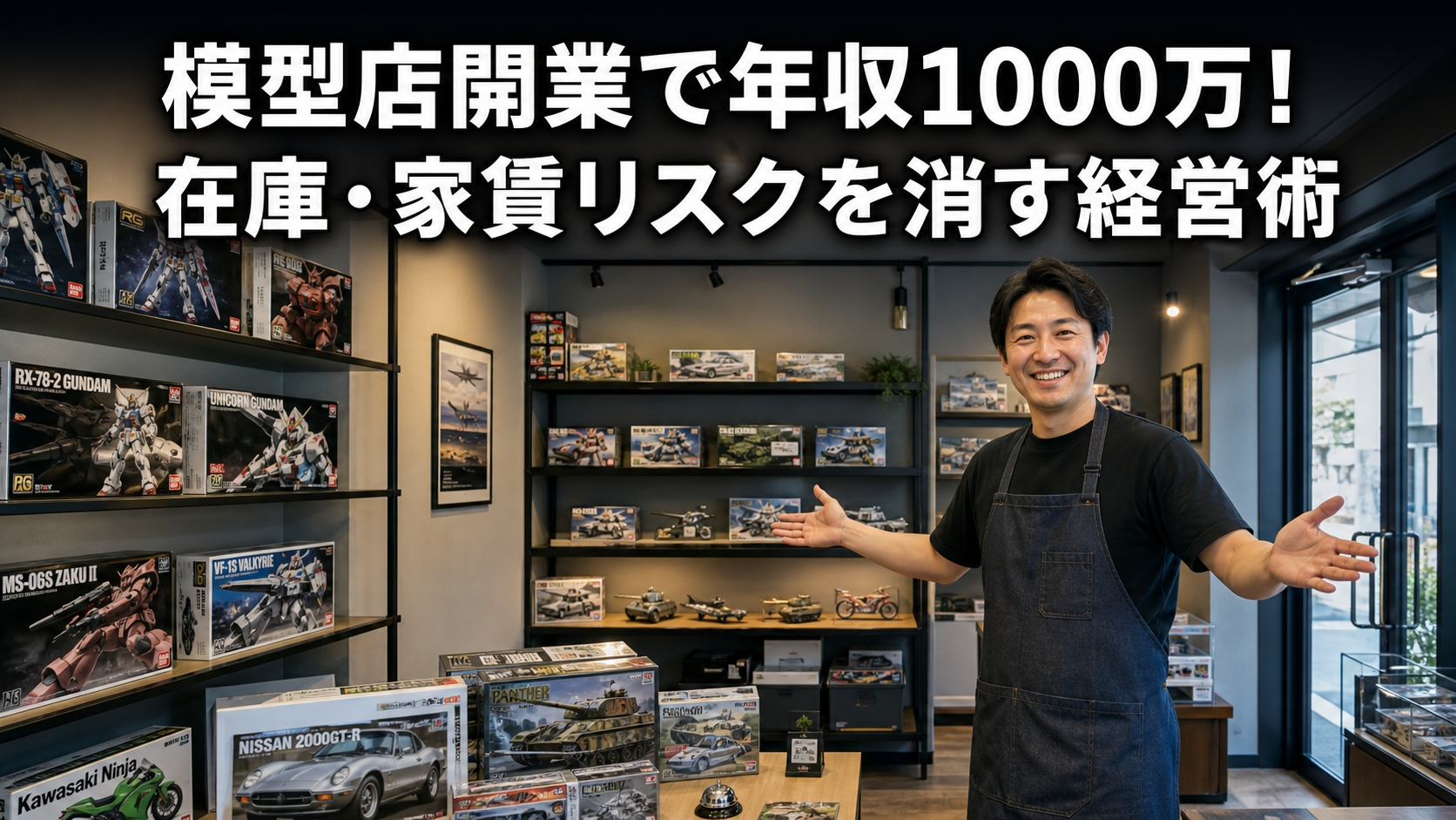 模型店開業で年収1000万！在庫・家賃リスクを消す経営術