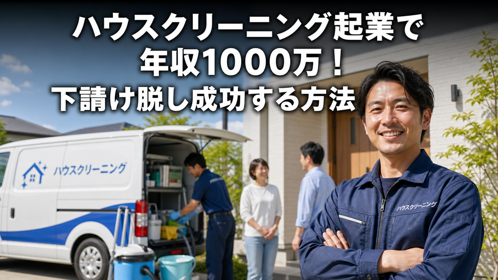 ハウスクリーニング起業で年収1000万！下請け脱し成功する方法