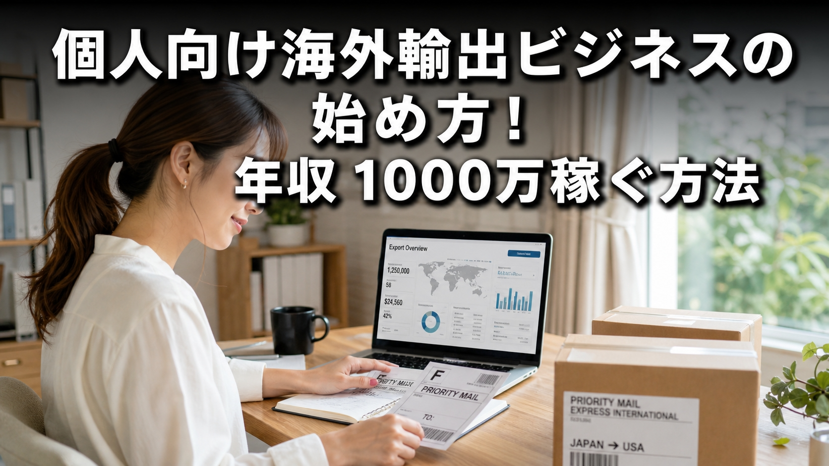 個人向け海外輸出ビジネスの始め方！年収1000万稼ぐ方法