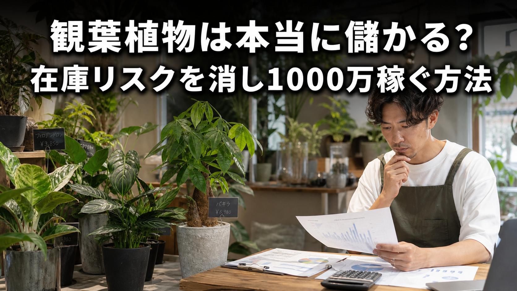 観葉植物は本当に儲かる？在庫リスクを消し1000万稼ぐ方法