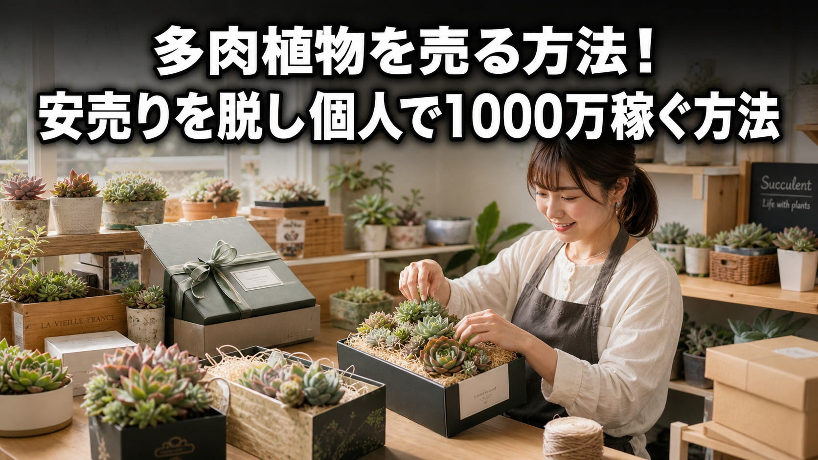 多肉植物を売る方法！安売りを脱し個人で1000万稼ぐ方法