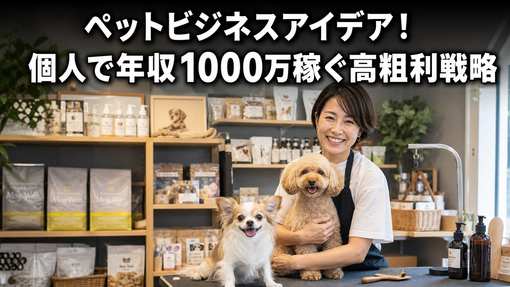 ペットビジネスアイデア！個人で年収1000万稼ぐ高粗利戦略