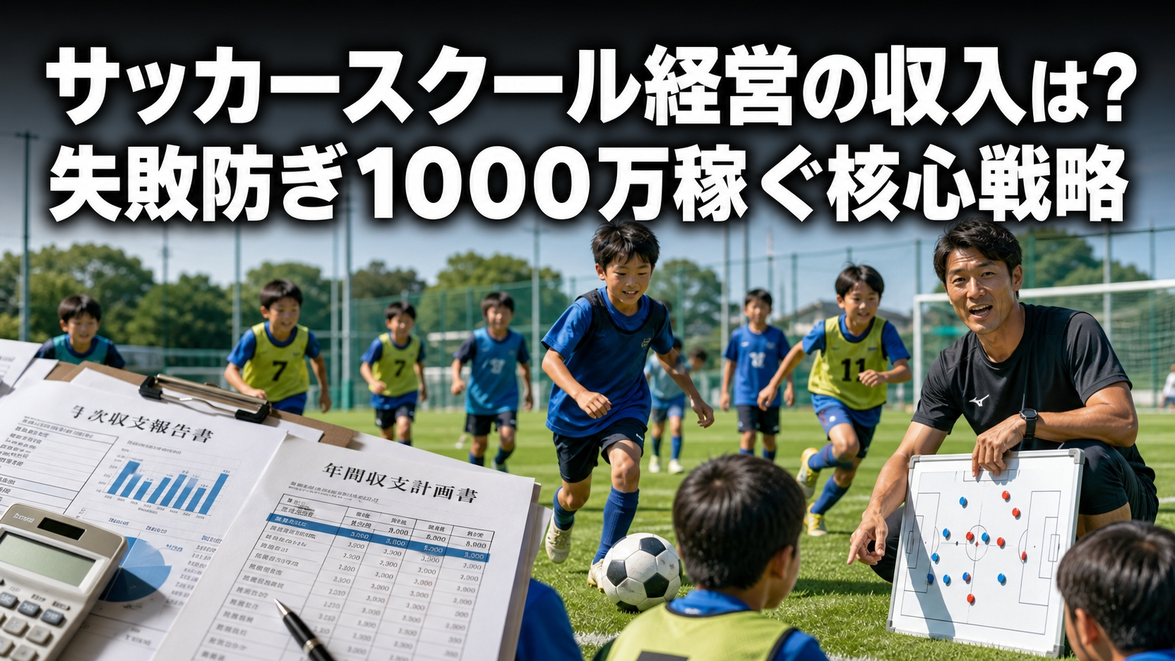 サッカースクール経営の収入は？失敗防ぎ1000万稼ぐ核心戦略