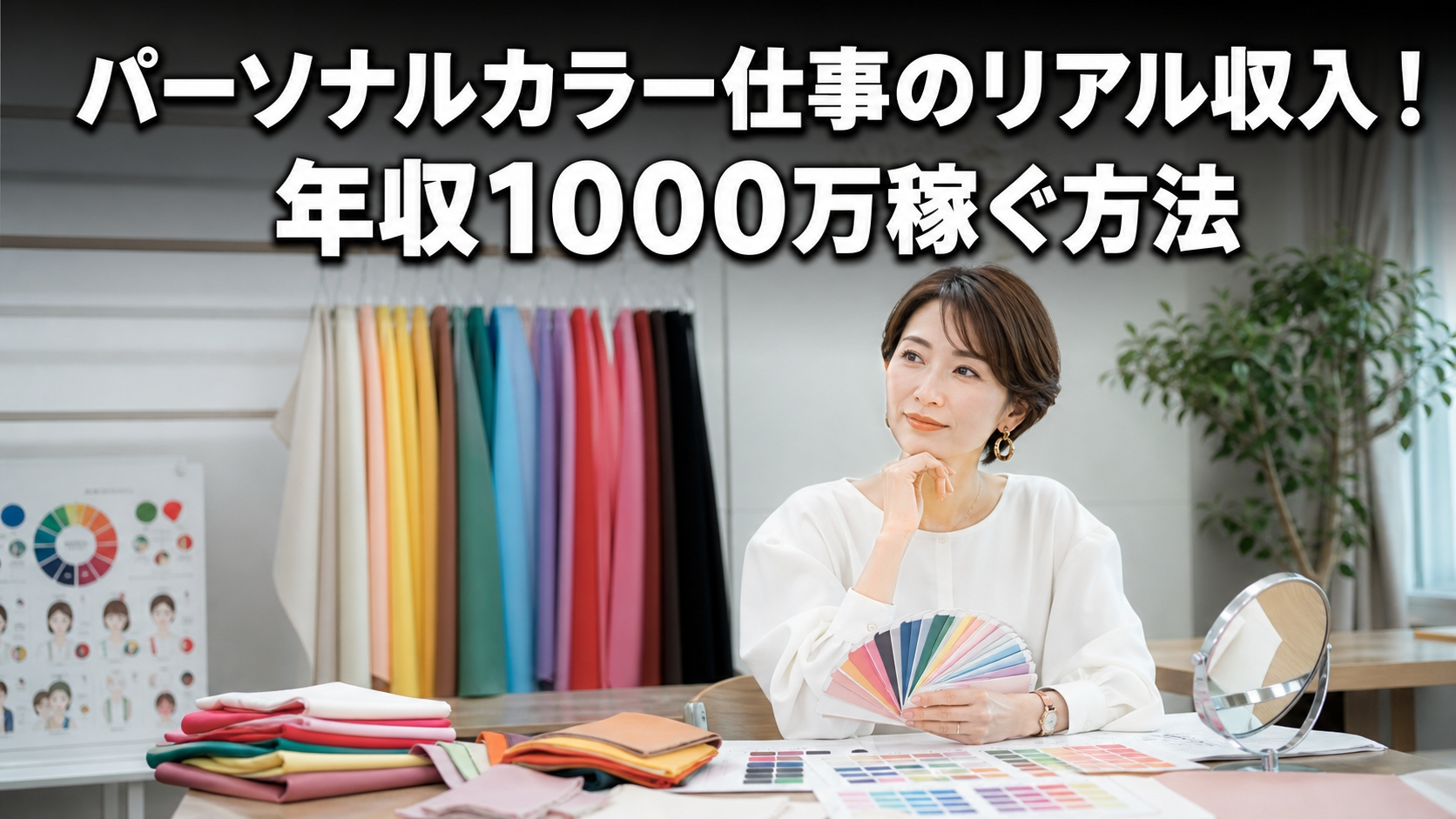 パーソナルカラー仕事のリアル収入！年収1000万稼ぐ方法