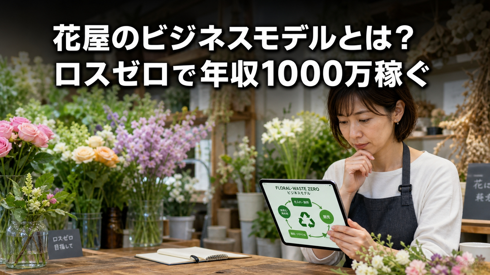 花屋のビジネスモデルとは？ロスゼロで年収1000万稼ぐ
