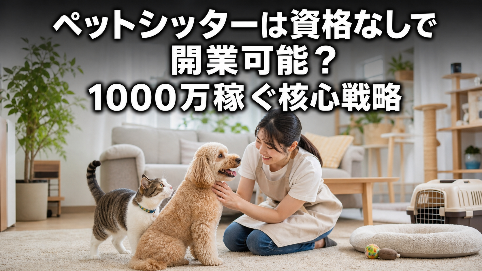 ペットシッターは資格なしで開業可能？1000万稼ぐ核心戦略