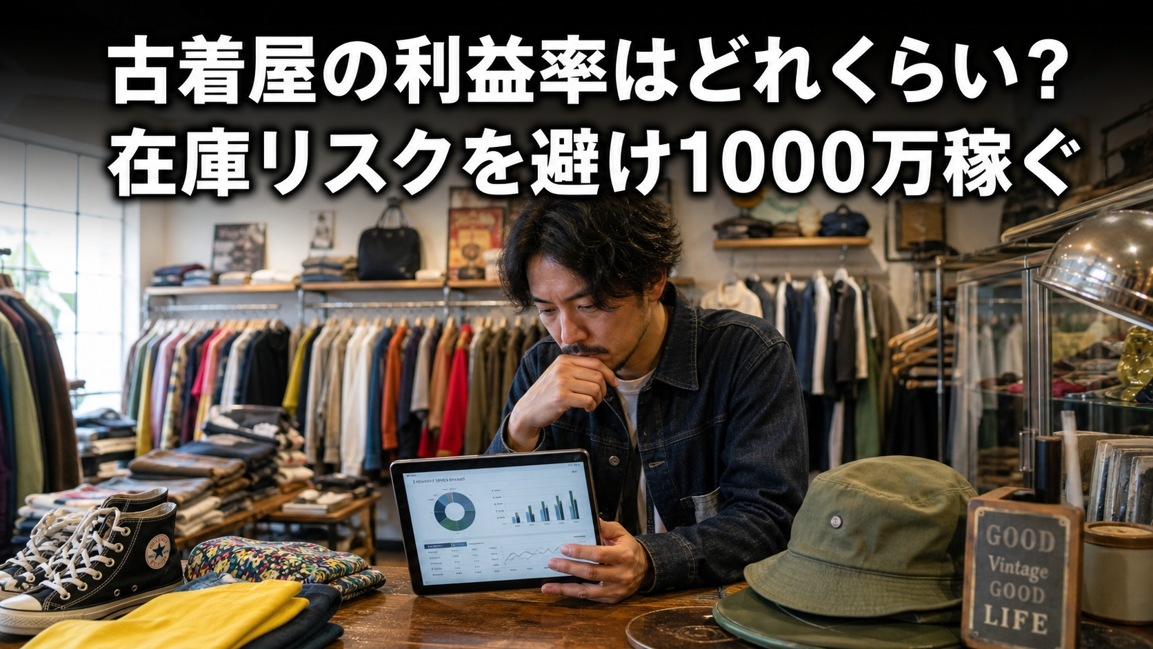 古着屋の利益率はどれくらい？在庫リスクを避け1000万稼ぐ