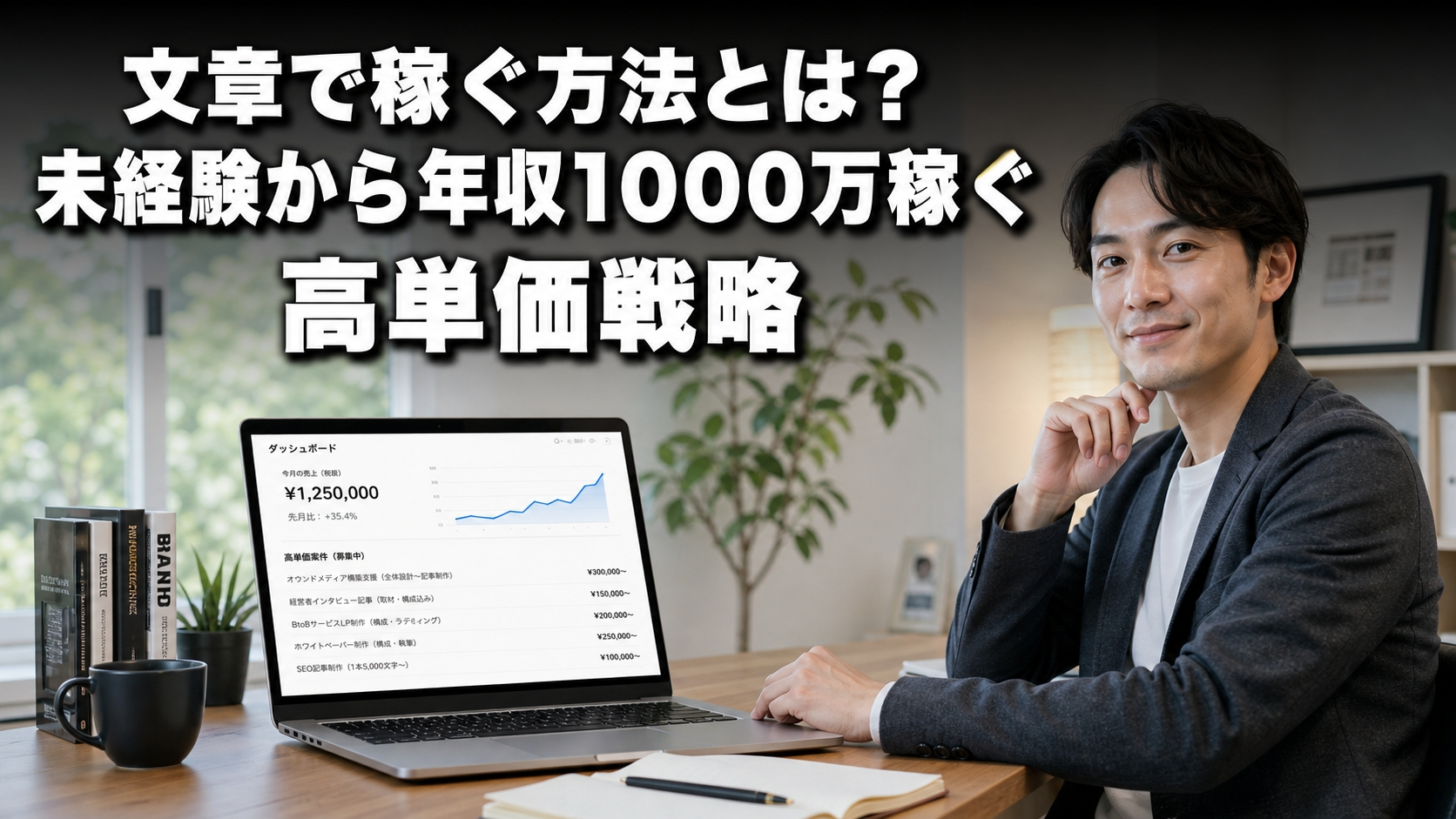 文章で稼ぐ方法とは？未経験から年収1000万稼ぐ高単価戦略