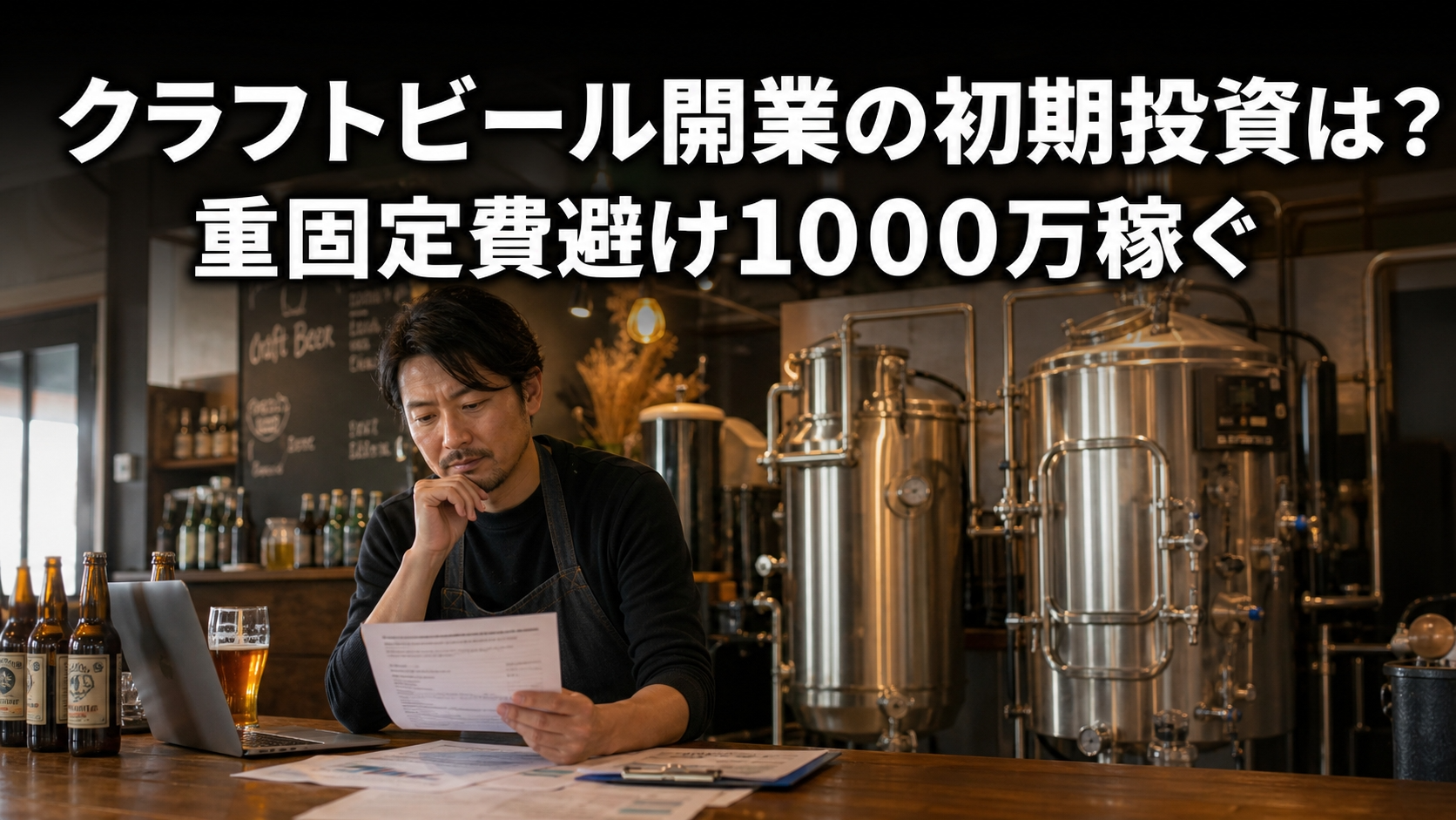 クラフトビール開業の初期投資は？重固定費避け1000万稼ぐ
