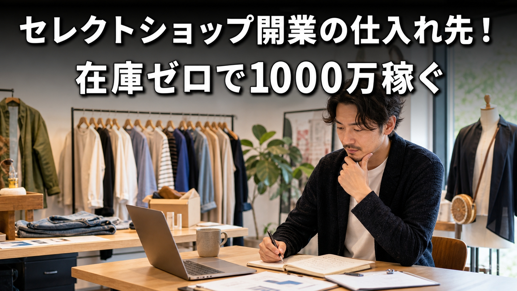 セレクトショップ開業の仕入れ先！在庫ゼロで1000万稼ぐ