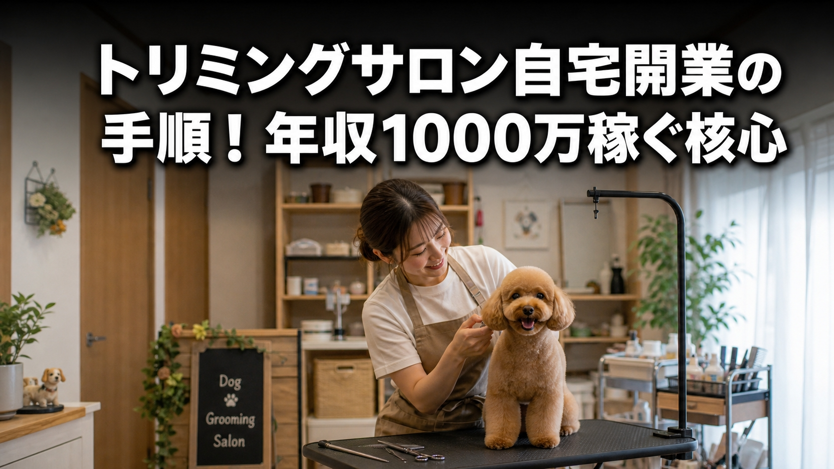 トリミングサロン自宅開業の手順！年収1000万稼ぐ核心