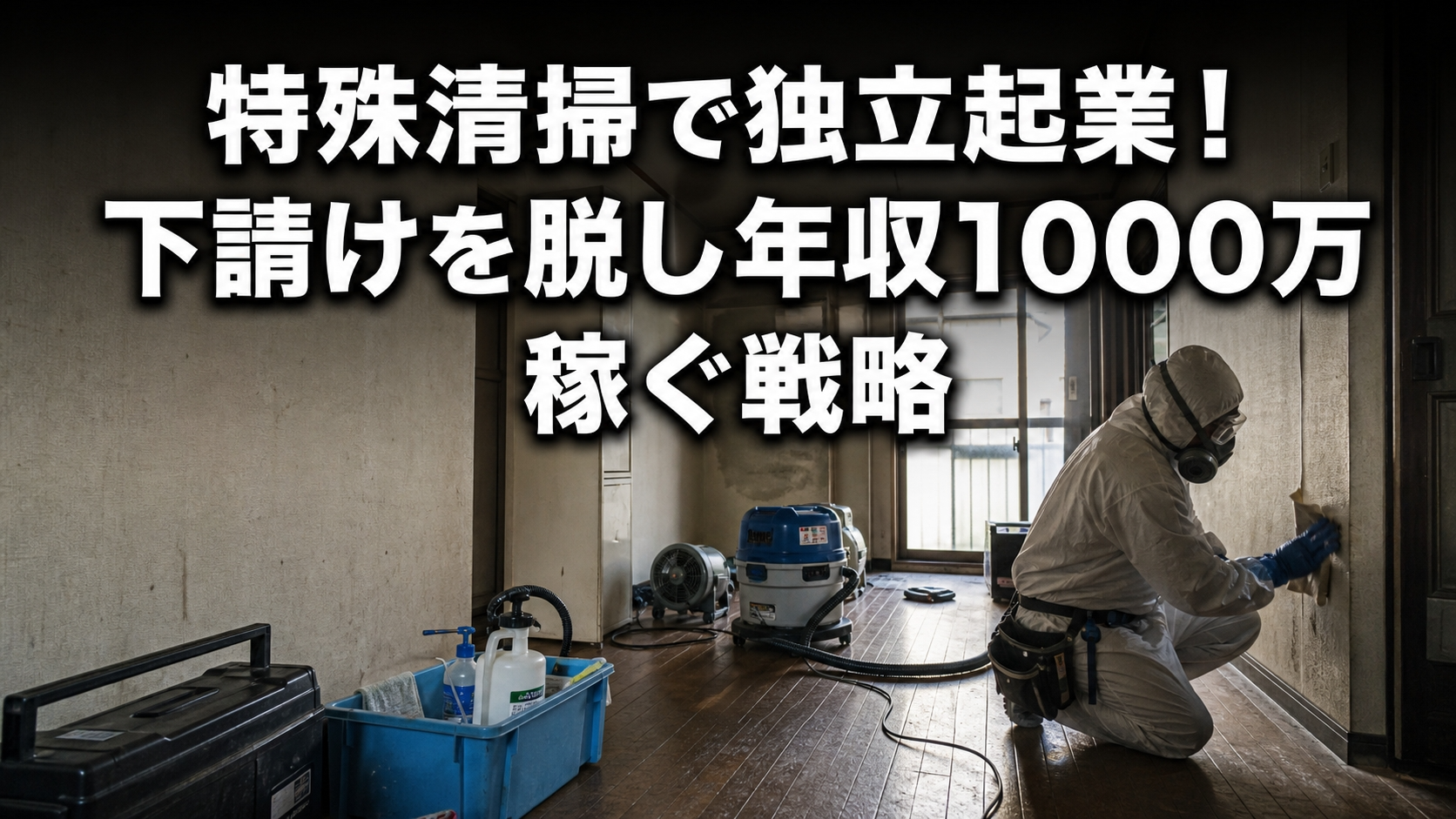 特殊清掃で独立起業！下請けを脱し年収1000万稼ぐ戦略