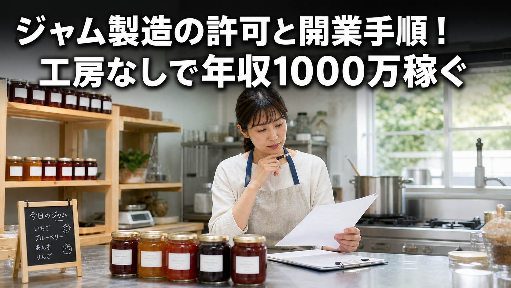 ジャム製造の許可と開業手順！工房なしで年収1000万稼ぐ