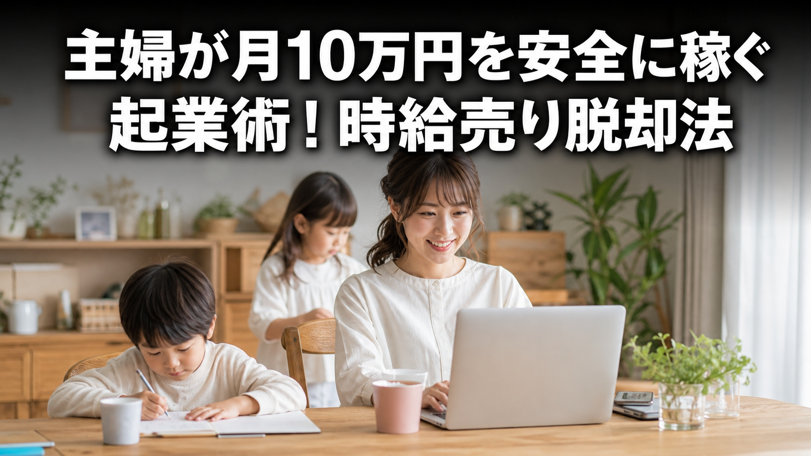 主婦が月10万円を安全に稼ぐ起業術！時給売り脱却法