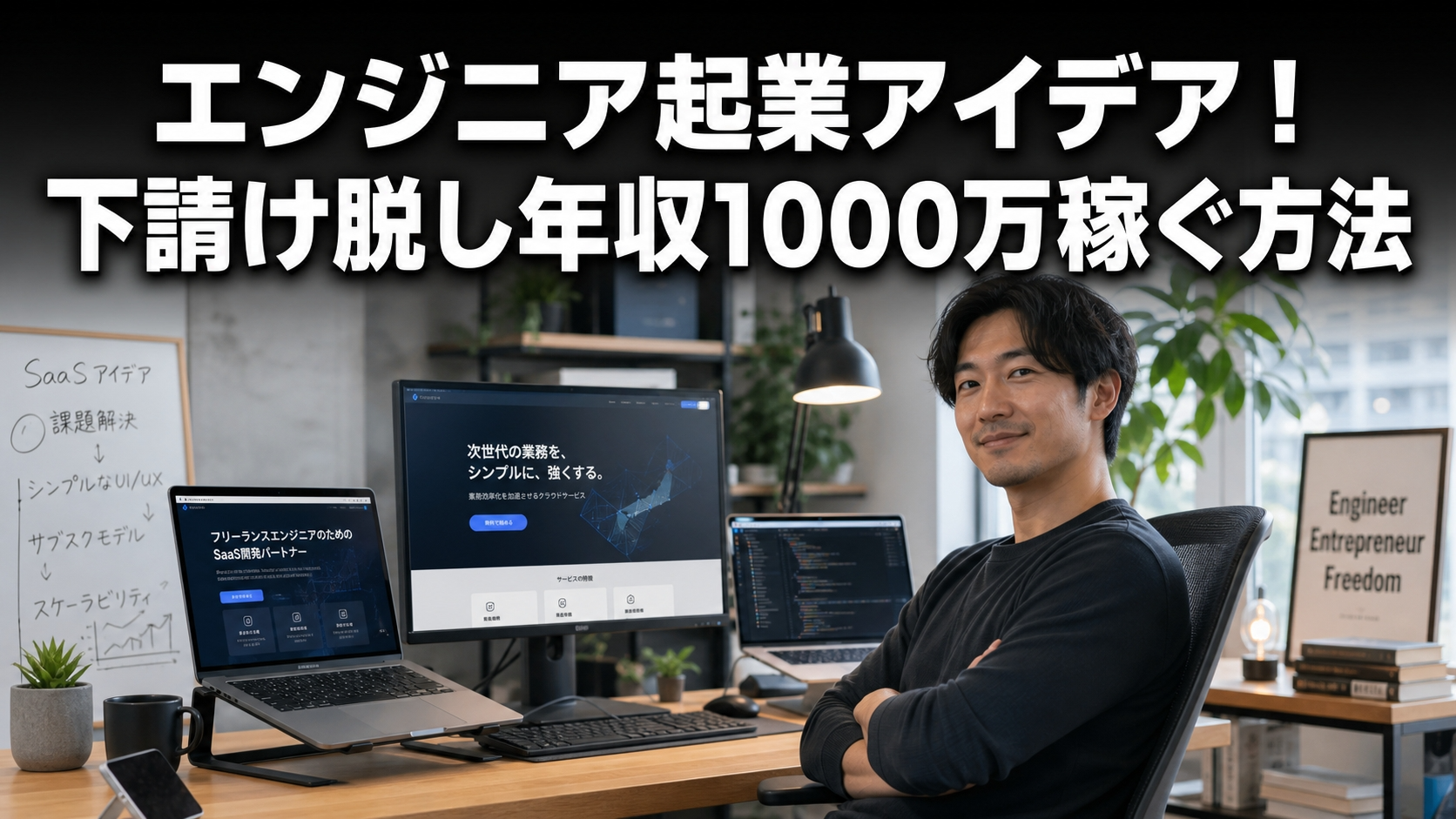 エンジニア起業アイデア！下請け脱し年収1000万稼ぐ方法