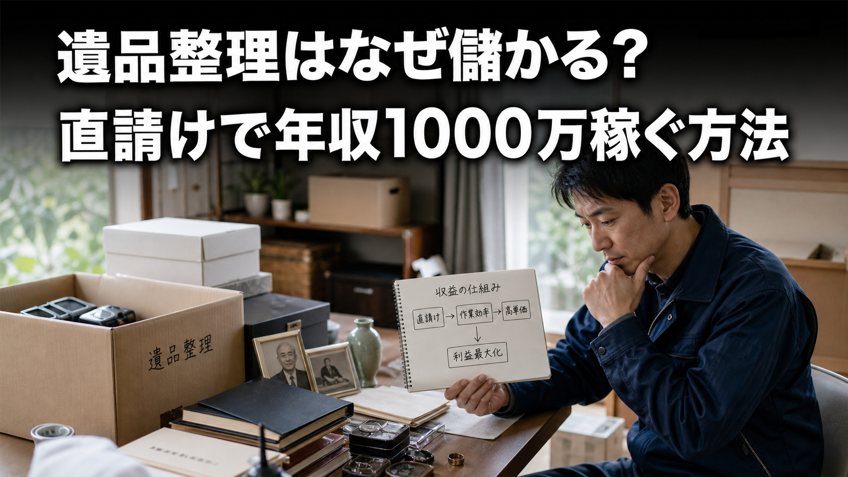 遺品整理はなぜ儲かる？直請けで年収1000万稼ぐ方法
