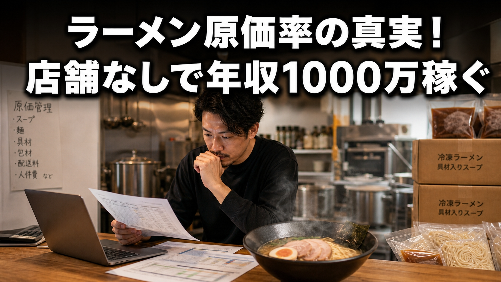 ラーメン原価率の真実！店舗なしで年収1000万稼ぐ