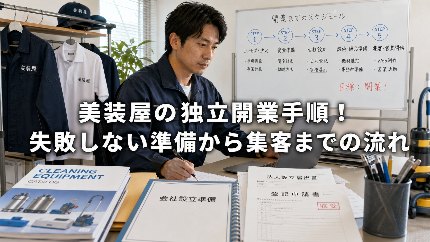 美装屋開業チェックリスト！独立準備と集客の必須確認事項