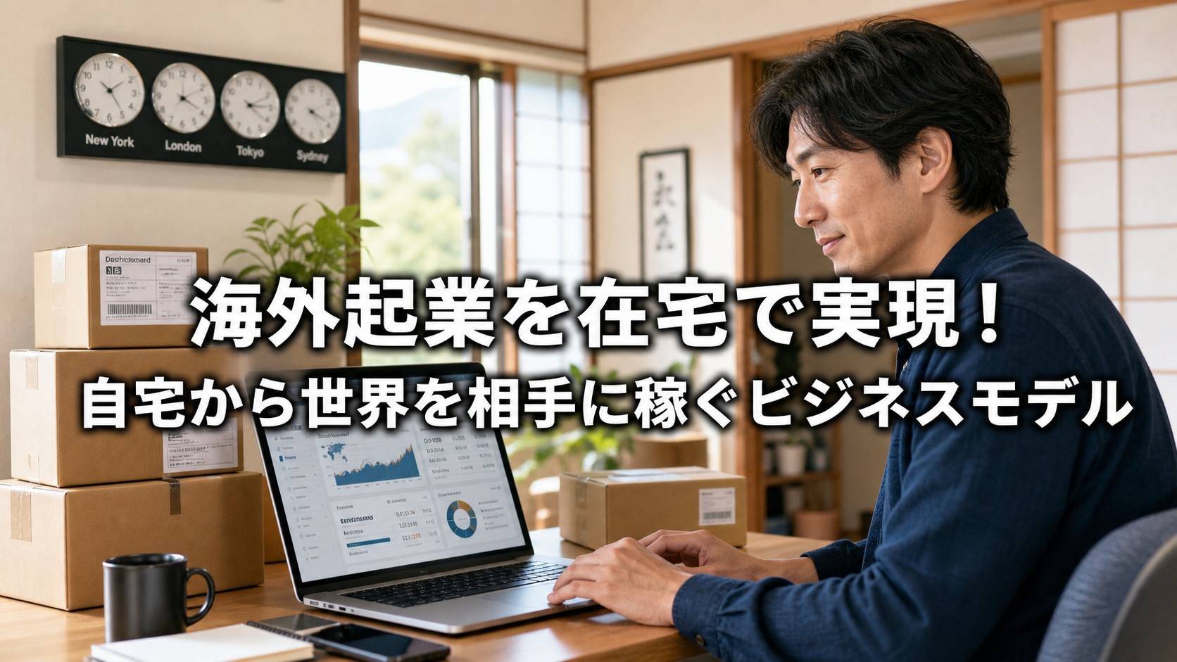 海外起業を在宅で実現！自宅から世界を相手に稼ぐビジネスモデル