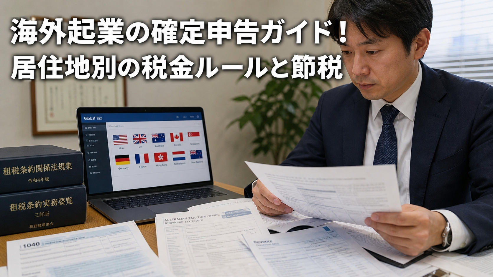 海外起業の確定申告ガイド！居住地別の税金ルールと節税