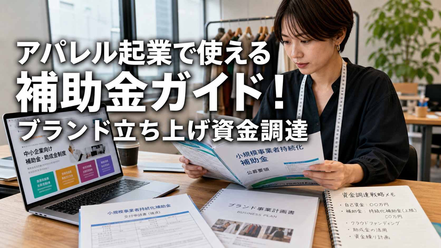 アパレル起業で使える補助金ガイド！ブランド立ち上げ資金調達