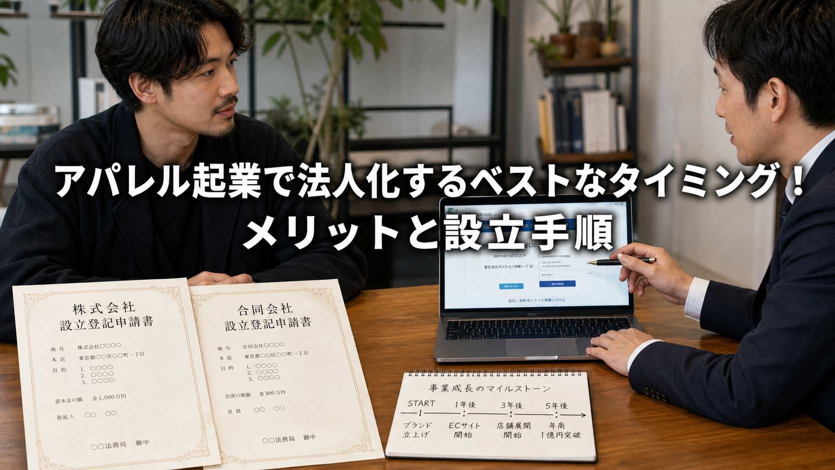 アパレル起業で法人化するベストなタイミング！メリットと設立手順