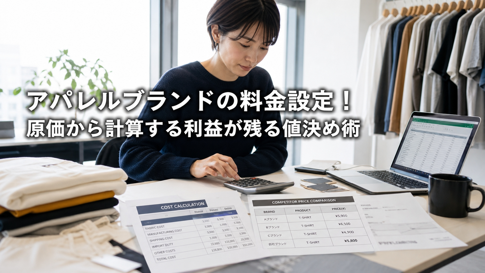 アパレルブランドの料金設定！原価から計算する利益が残る値決め術