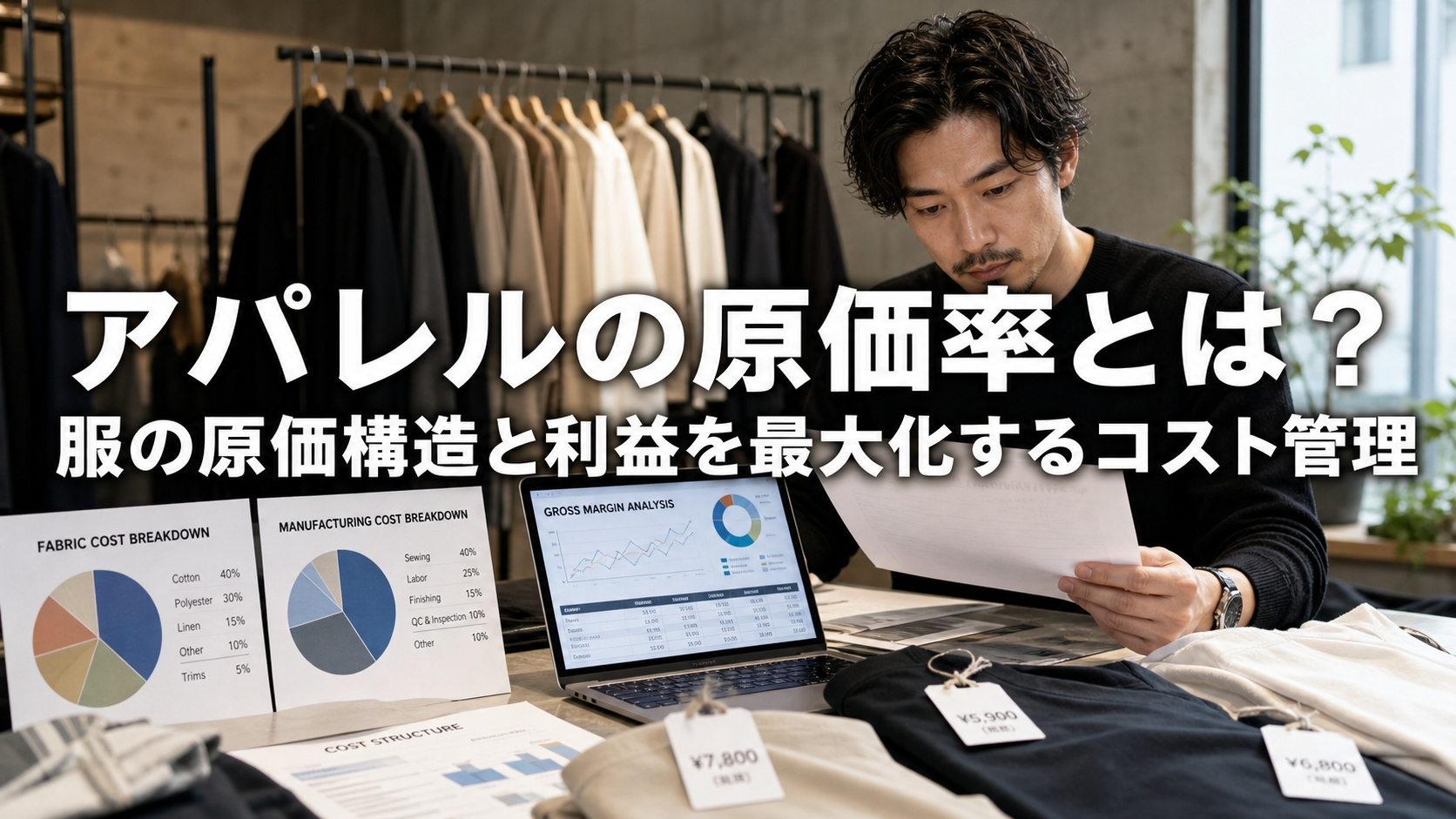 アパレルの原価率とは？服の原価構造と利益を最大化するコスト管理
