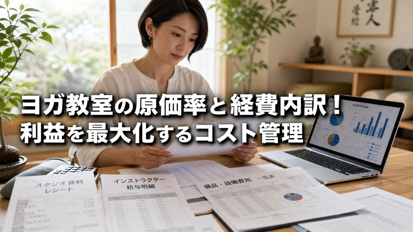 ヨガ教室の原価率と経費内訳！利益を最大化するコスト管理